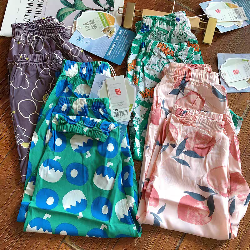 【出口订单】110-170码夏款童装儿童防蚊裤男女童家居裤薄款冰感