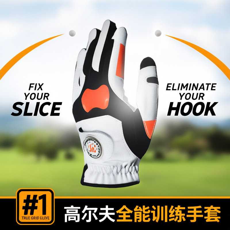 高尔夫手套握把训练器材 golf用品室内左手单只手套