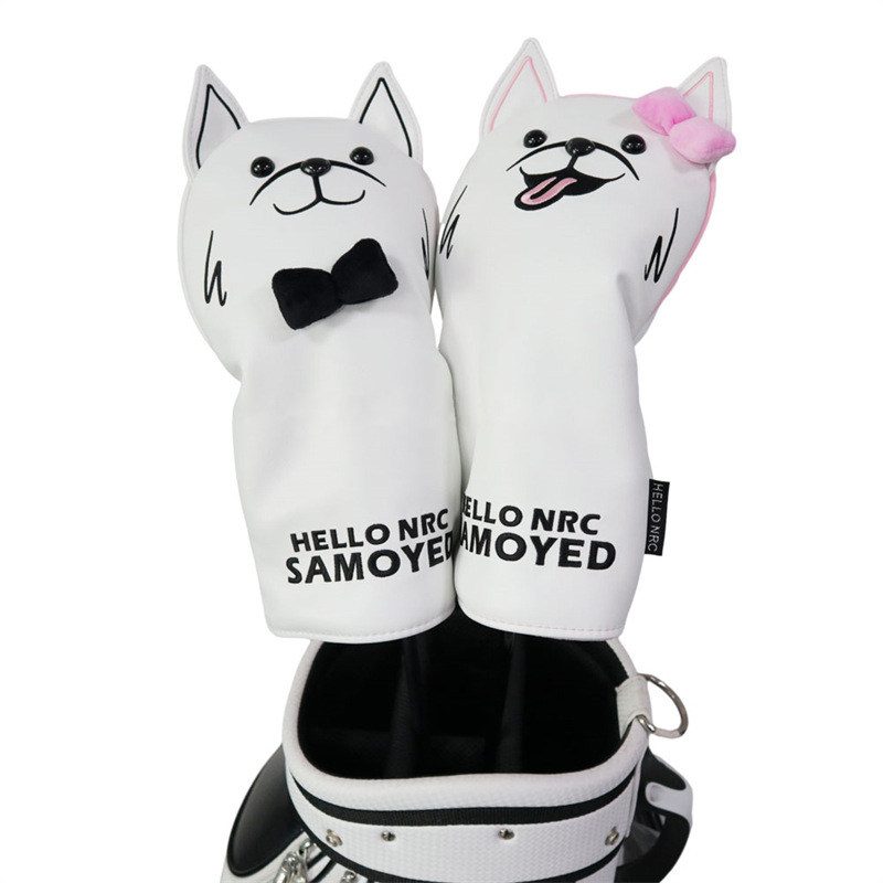 新款MG高尔夫球杆套杆头套女萨摩耶卡通保护套防摔防水防刮木杆套