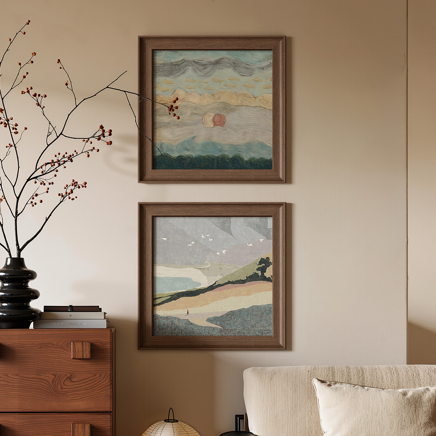 法式复古风客厅装饰画玄关画斗柜餐厅卧室床头画风景挂画2026新款