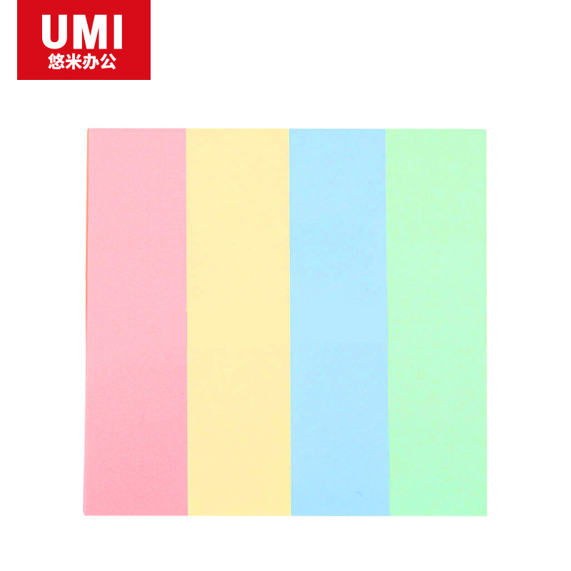 悠米P02009X  76*19彩色便利贴 四色便签纸 迷你办公可撕便签纸热