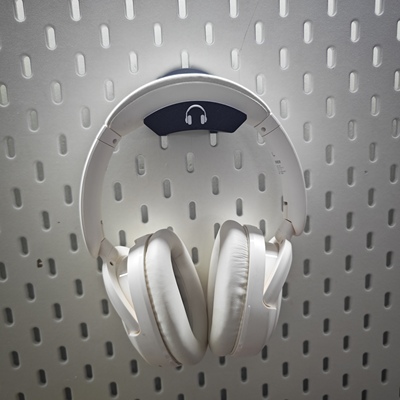 宜家洞洞板配件通用耳机支架头戴式耳机收纳架通用支架SKADIS