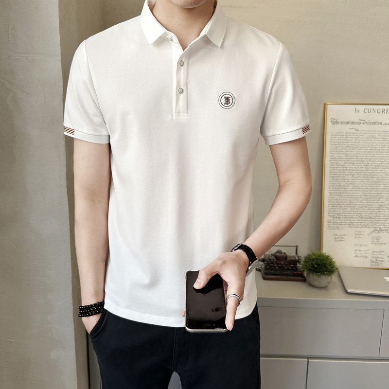 夏季新款韩版修身翻领短袖休闲百搭上衣潮牌男装PL66811-P58,男装Polo衫,电商A239