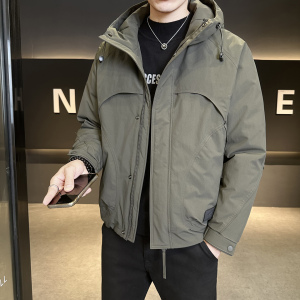 标户外男士连帽羽绒服冬季潮牌高级感防寒服工装外套Y192-P195图片