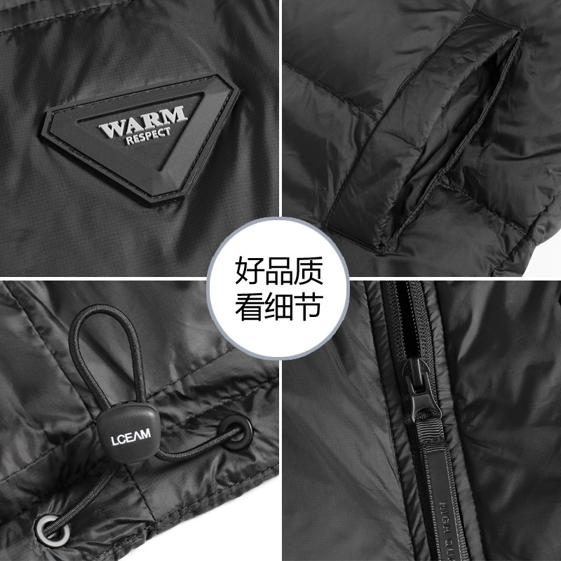 Tim短款立领羽绒马夹男休闲日系面包服保暖外套马甲背心M75-P110,男装背心/马甲,电商A239