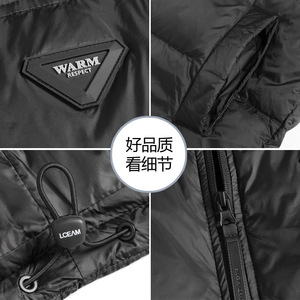 Tim短款立领羽绒马夹男 休闲日系面包服保暖外套马甲背心M75-P110图片