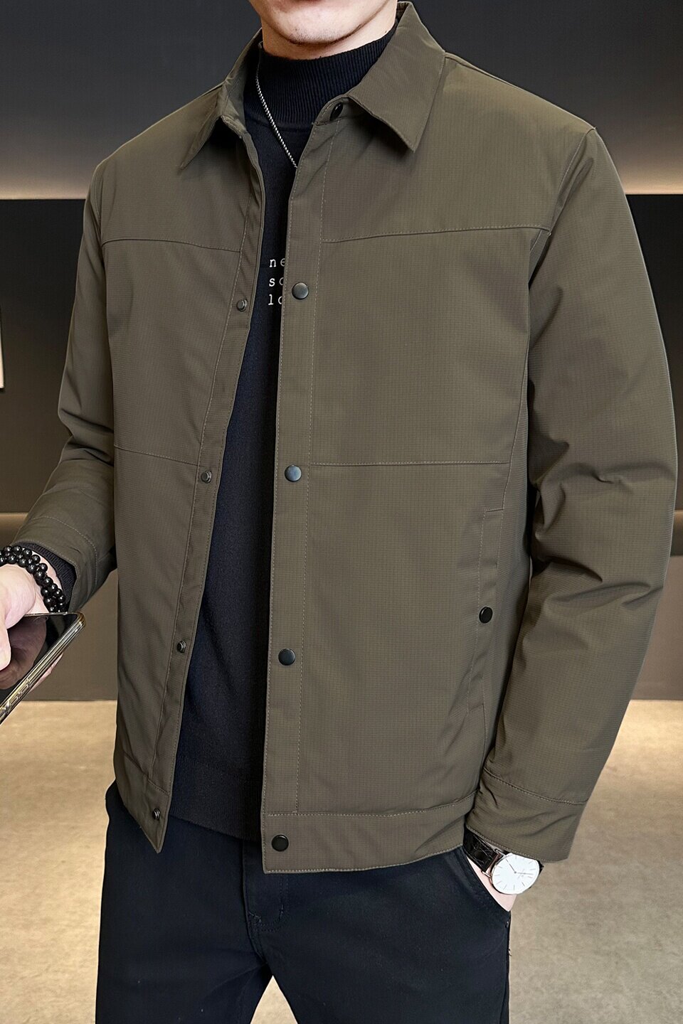 标轻薄羽绒服男工装风冬季潮流翻领短款外套男士夹克Y967-P165,男装羽绒服,电商A239