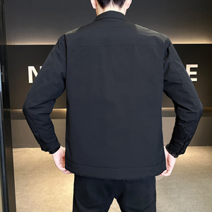 标轻薄羽绒服男工装风冬季潮流翻领短款外套男士夹克Y967-P165图片