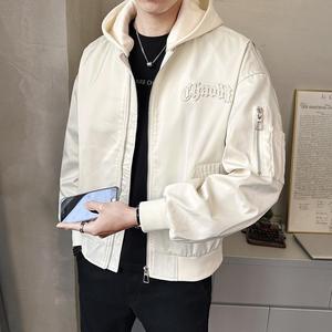 春季男士可拆卸帽子夹克外套时尚百搭宽松上衣男装潮JK2526-P160图片