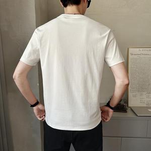夏季时尚男士短袖t恤休闲圆领半袖体恤青年百搭上衣T96605-P38图片