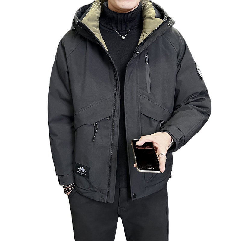 冬季新款店主工装羽绒服男短款冲锋衣保暖羽绒外套Y117-P200,男装羽绒服,电商A239