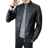 秋季短款皮衣棒球服外套男韩版修身机车皮夹克P719-P130，男装夹克，电商A239