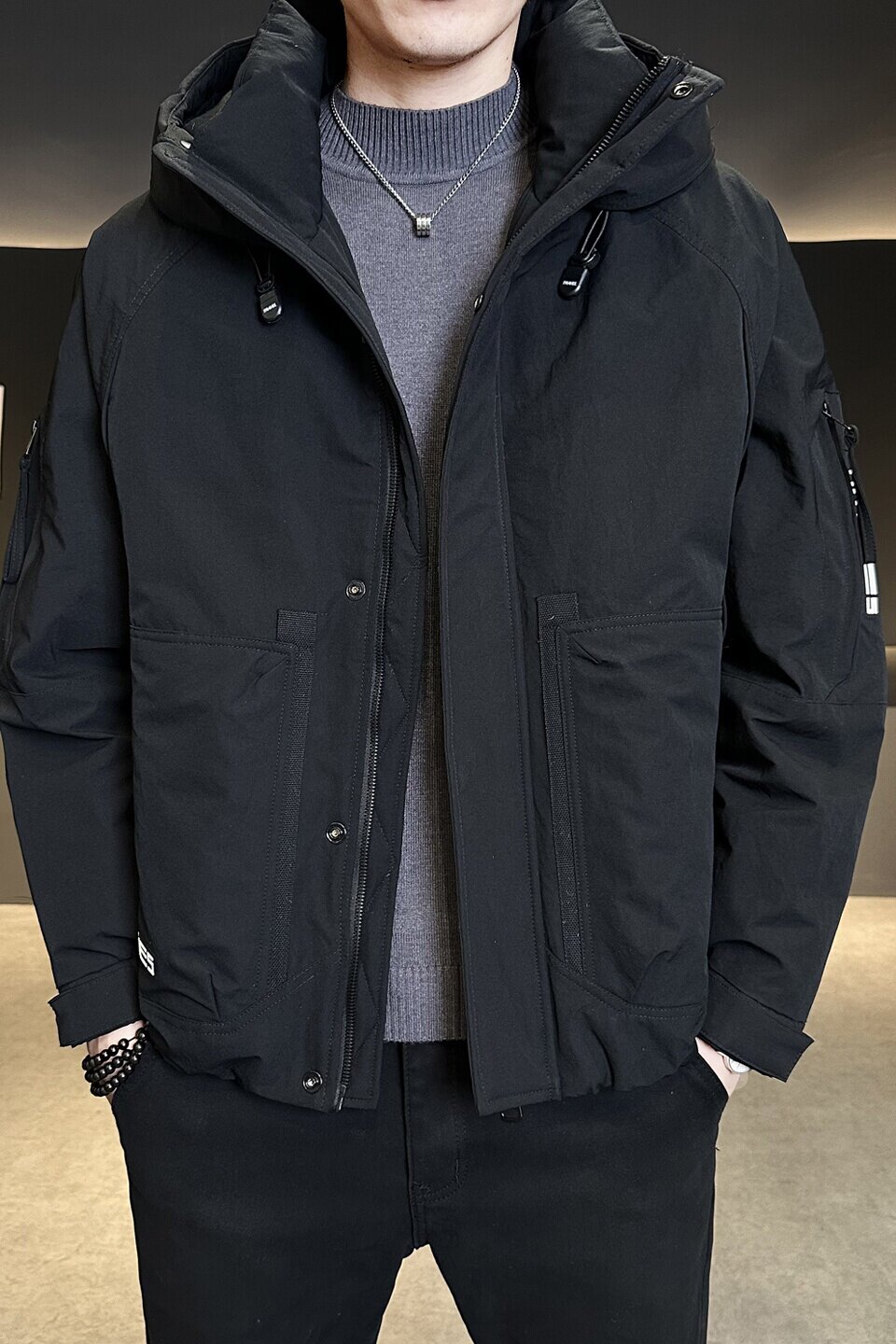 冬季新款工装羽绒服男短款保暖羽绒外套夹克Y9806-P235,男装夹克,电商A239