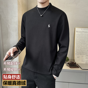 冬季德绒打底衫男卫衣T恤圆领休闲百搭潮流时尚简约上衣D810特P38图片