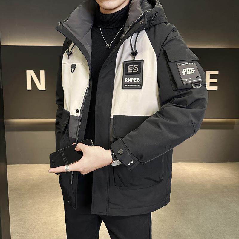 冬季店主风新款工装羽绒服男中长款冲锋衣保暖羽绒外套Y3611-P245,男装夹克,电商A239