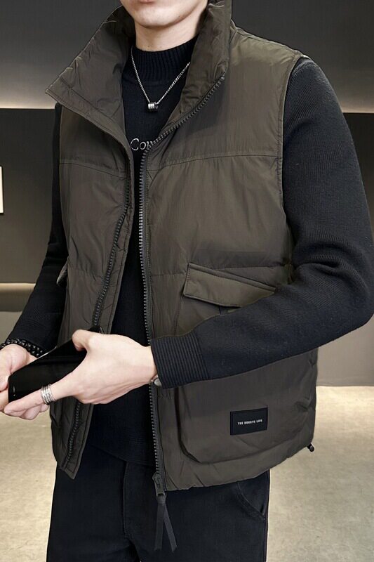 羽绒马甲男冬季潮流立领加厚保暖背心男士外穿坎肩外套M8051-P120,男装背心/马甲,电商A239