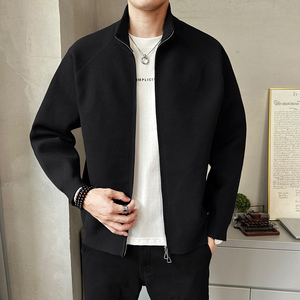 2026春季莱赛尔立领毛衣开衫男士休闲短款毛衣外套 K7728-P140图片