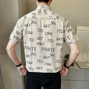 男士短袖衬衫夏季新款时尚百搭休闲衬衣薄款上衣C500-P68图片