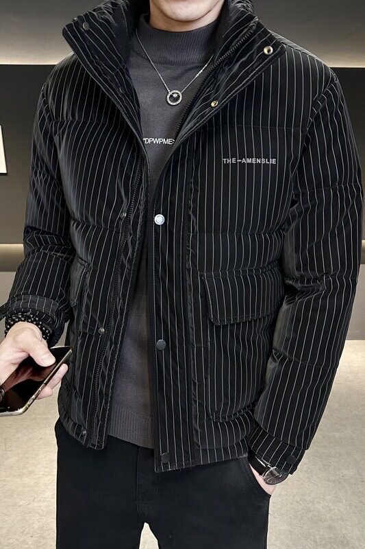 冬季新款立领皮羽绒服男短款外衣保暖羽绒外套Y6803-P195,男装羽绒服,电商A239