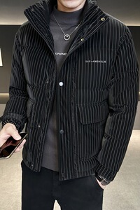 冬季新款立领皮羽绒服男 短款外衣 保暖羽绒外套Y6803-P195图片