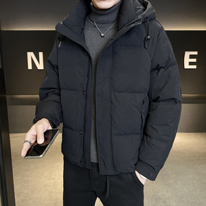冬季店主风新款连帽标羽绒服男 短款保暖羽绒外套Y2597-P235图片