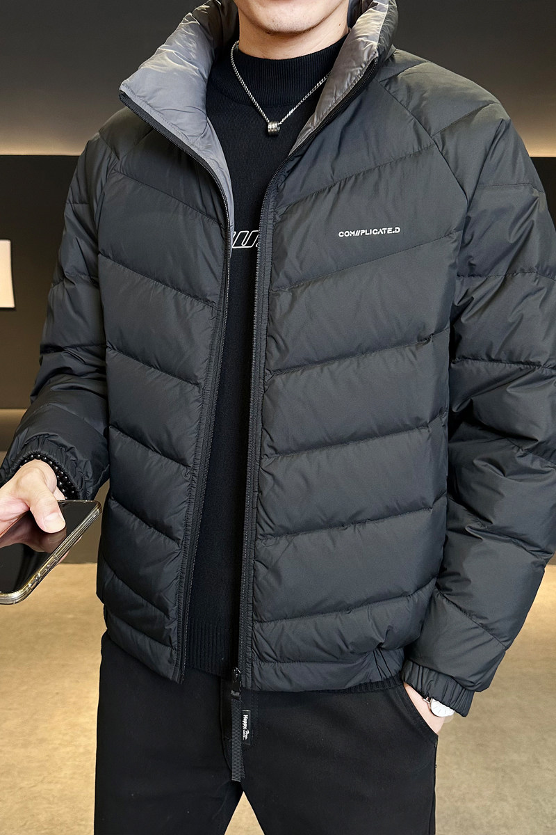 标轻薄排骨羽绒服男冬季潮流立领短款外套男士夹克Y8605-P160,男装夹克,电商A239