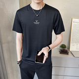新款男士圆领短袖T恤时尚百搭休闲上衣潮牌半袖T恤T65801-P35，男装T恤，电商A239