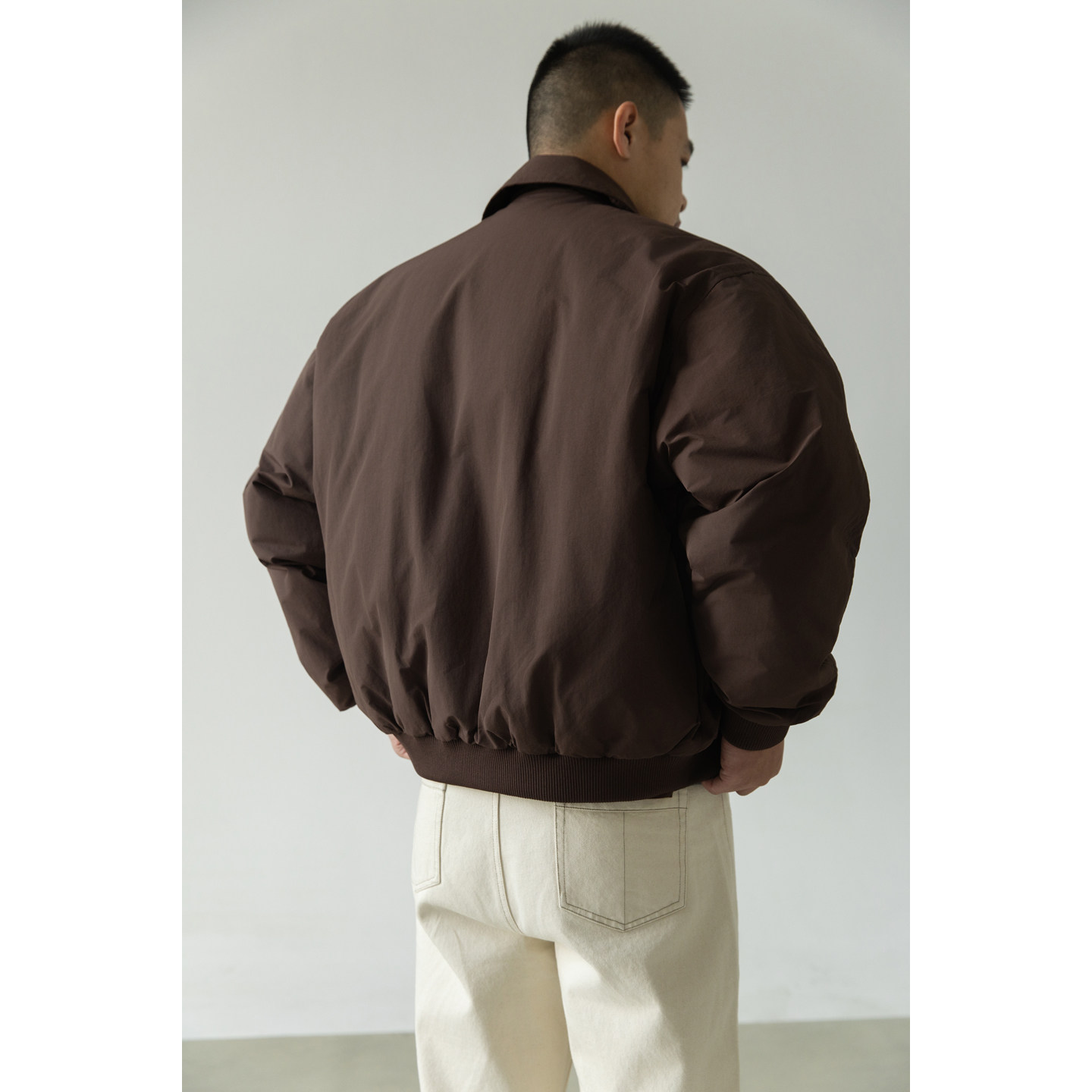 老钱风标翻领羽绒服夹克外套男潮流百搭冬季上衣外套Y5535-P195,男装夹克,电商A239
