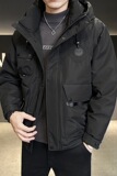 冬季店主风新款工装羽绒服男短款冲锋衣保暖羽绒外套Y3692-P235，男装羽绒服，电商A239