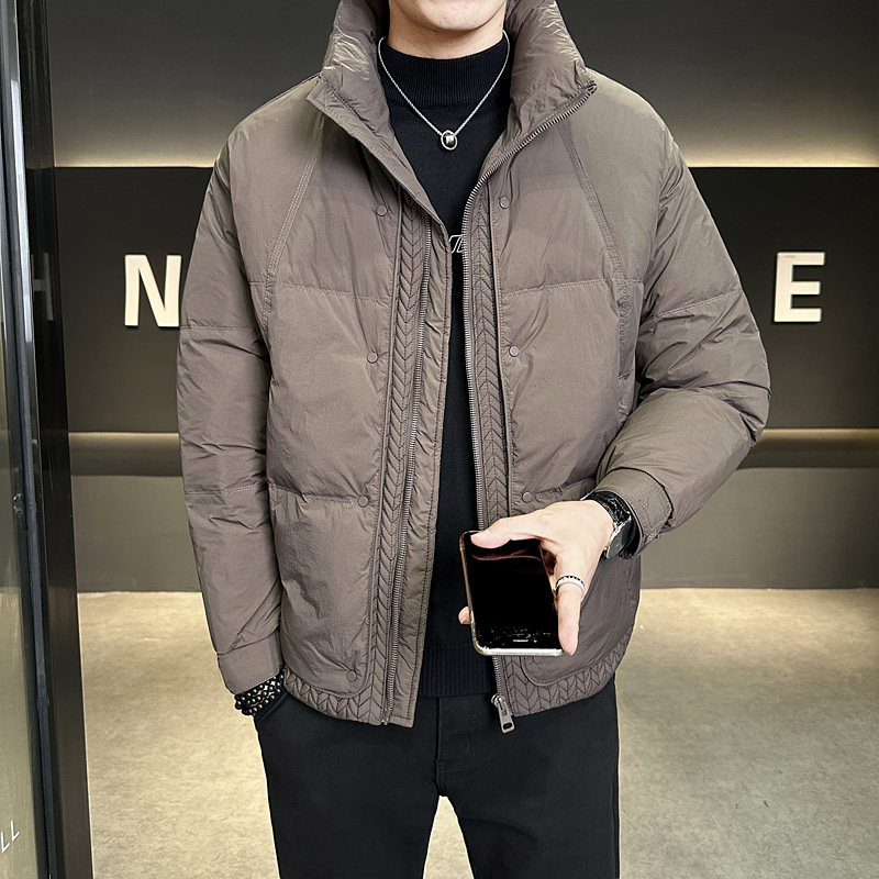 冬季短款立领标羽绒服男工艺款加厚面包服保暖外套Y201-P220,男装羽绒服,电商A239