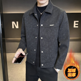 冬季翻领磨毛棉感加绒加厚夹克外套男百搭上衣 JK8506加绒-P168,男装夹克,电商A239, 冬季翻领磨毛棉感加绒加厚夹克外套男百搭上衣 JK8506加绒-P168,男装夹克,电商A239,
