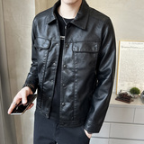 春季短款皮衣 翻领外套 男韩版修身机车皮夹克P6640-P145,男装夹克,电商A239, 春季短款皮衣 翻领外套 男韩版修身机车皮夹克P6640-P145,男装夹克,电商A239,