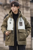 Tim冬季新款工装羽绒服男中长款冲锋衣保暖羽绒外套Y3611-P245，男装羽绒服，电商A239