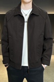 秋季翻领纯色休闲夹克外套男韩版潮流百搭上衣外套JK8508-P120，男装夹克，电商A239