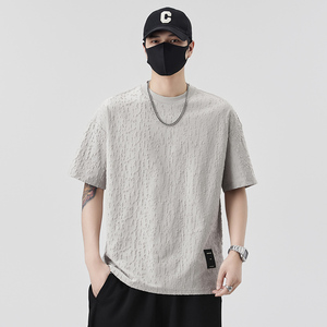 夏季新款男士短袖T恤时尚百搭休闲运动圆领半袖上衣T1115-P48控89图片