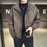 春季新款皮衣外套男士立领休闲时尚帅气机车皮褂子痞帅P881-P165，男装皮衣，电商A239