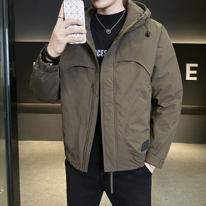 标户外男士连帽羽绒服冬季潮牌高级感防寒服工装外套Y192-P195图片