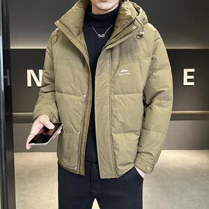 冬季店主风新款连帽标羽绒服男 短款保暖羽绒外套Y2516-P210图片