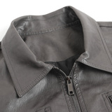 春季短款皮衣翻领外套男韩版修身机车皮夹克P5582-P145，男装夹克，电商A239