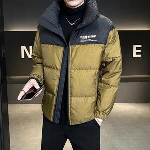 冬季店主新款标拼色立领羽绒服男 短款保暖羽绒外套Y11578-P225图片
