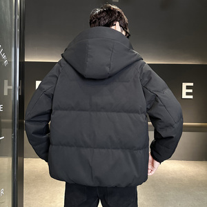 冬季店主风新款连帽标羽绒服男 短款保暖羽绒外套Y11622-P248图片