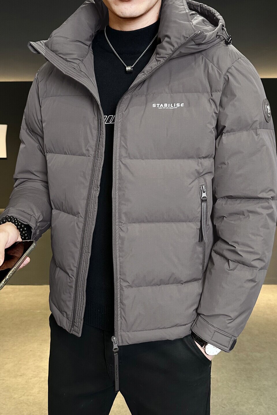冬季男士羽绒服新款青年时尚简约修身保暖百搭外套Y6666-P215,男装羽绒服,电商A239