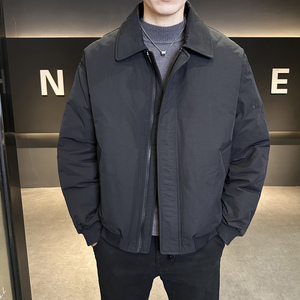 标老钱风翻领羽绒服夹克外套男潮流百搭冬季上衣外套Y5535-P195图片