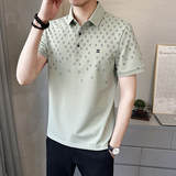 新款男士翻领短袖POLO衫时尚百搭休闲上衣T恤潮PL9008-P65，男装Polo衫，电商A239