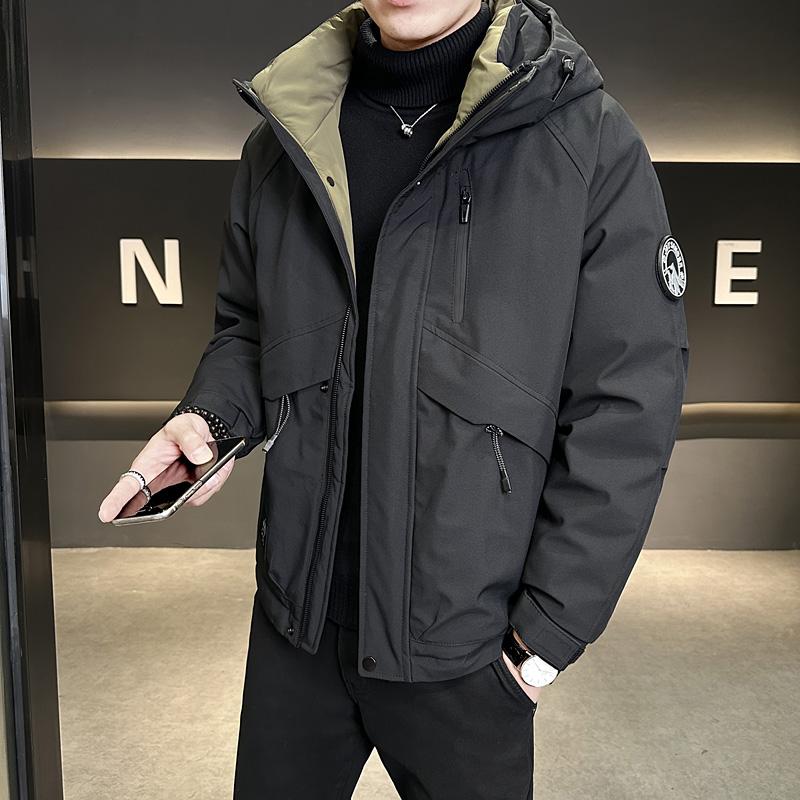 冬季新款店主工装羽绒服男 短款冲锋衣保暖羽绒外套Y117-P200图片
