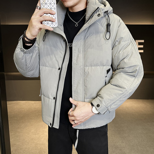 冬季店主风新款连帽标羽绒服男 短款保暖羽绒外套Y2597-P235图片