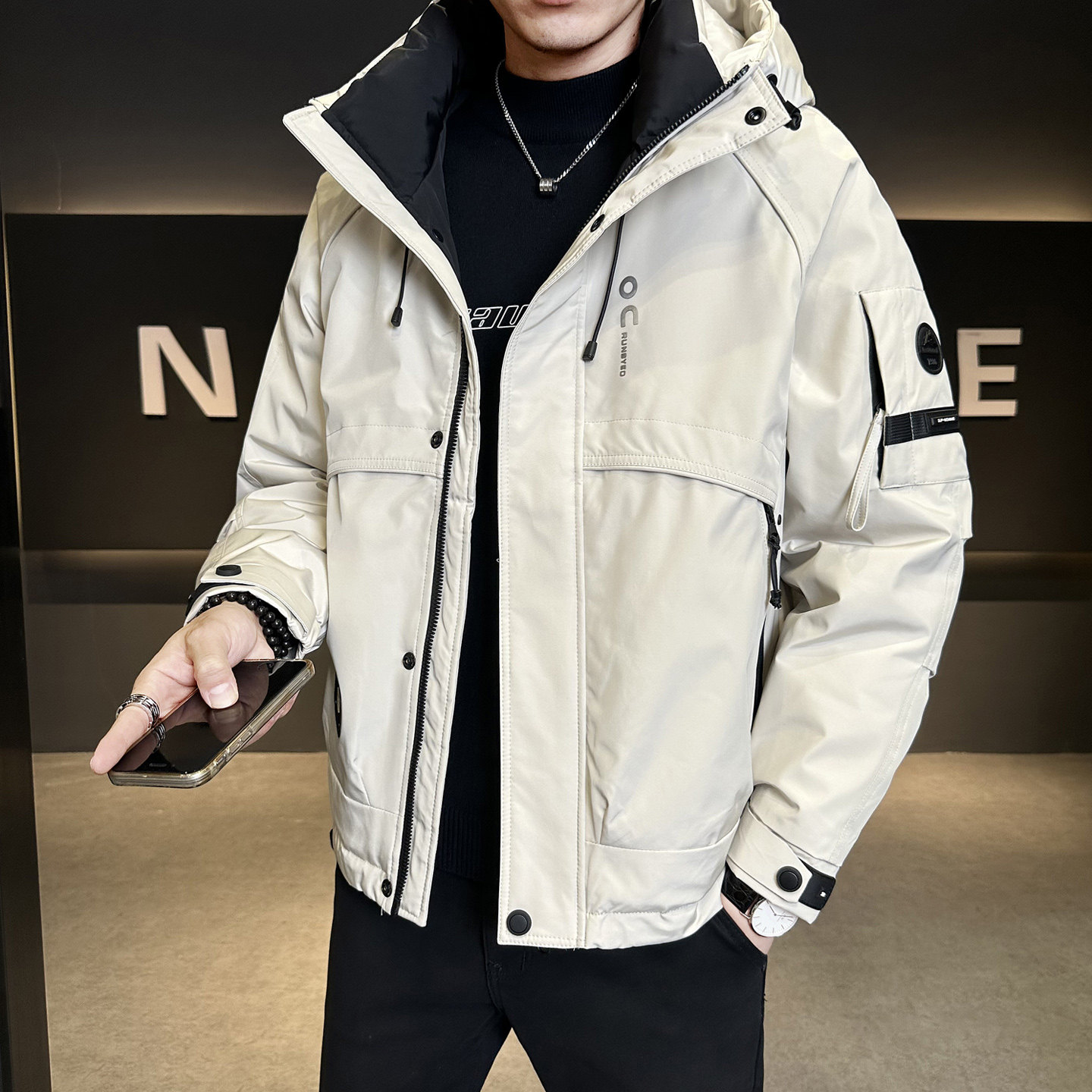 冬季新款工装羽绒服男 短款保暖羽绒外套夹克Y2553-P245图片