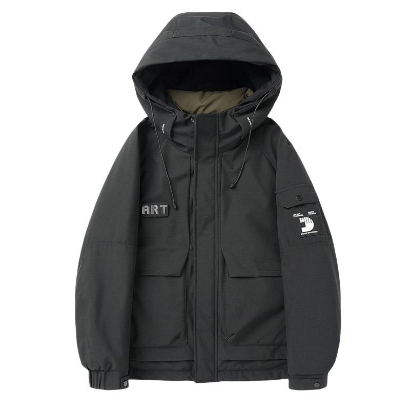 冬季新款店主工装羽绒服男短款冲锋衣保暖羽绒外套Y128-P200,男装羽绒服,电商A239