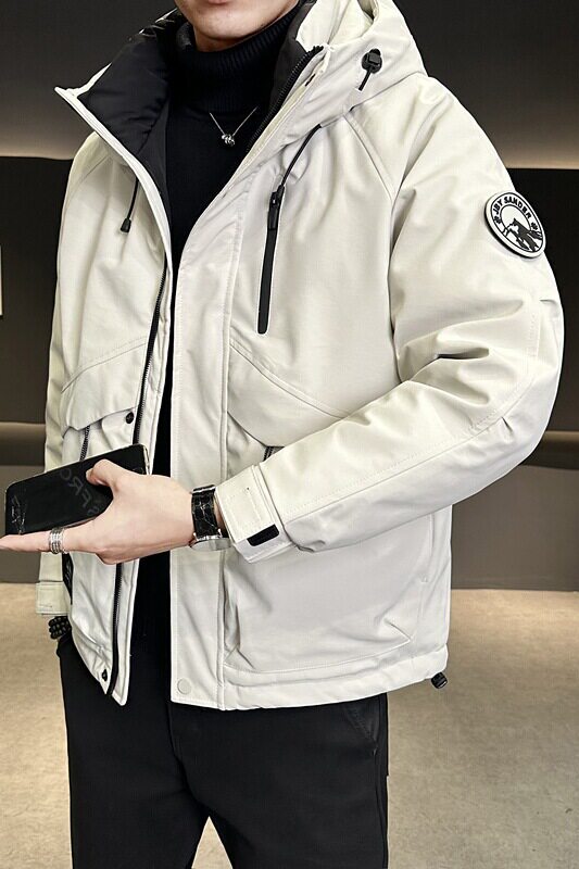 冬季新款店主工装羽绒服男短款冲锋衣保暖羽绒外套Y117-P200,男装羽绒服,电商A239