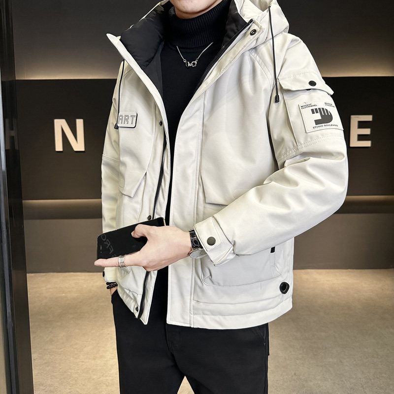 冬季新款店主工装羽绒服男 短款冲锋衣保暖羽绒外套Y128-P200图片